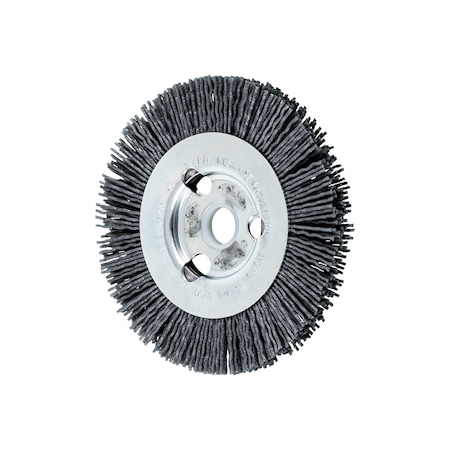 4 M-BRAD® NFHD Wheel Brush - 5/8-1/2 A.H., .040 SiC - 120 Grit